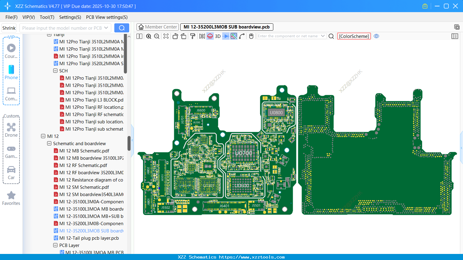 Xiaomi MI 12-35200L3MOB SUB Boardview